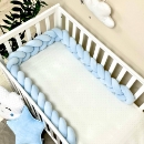 Protectie laterala patut bebe albastru (2)